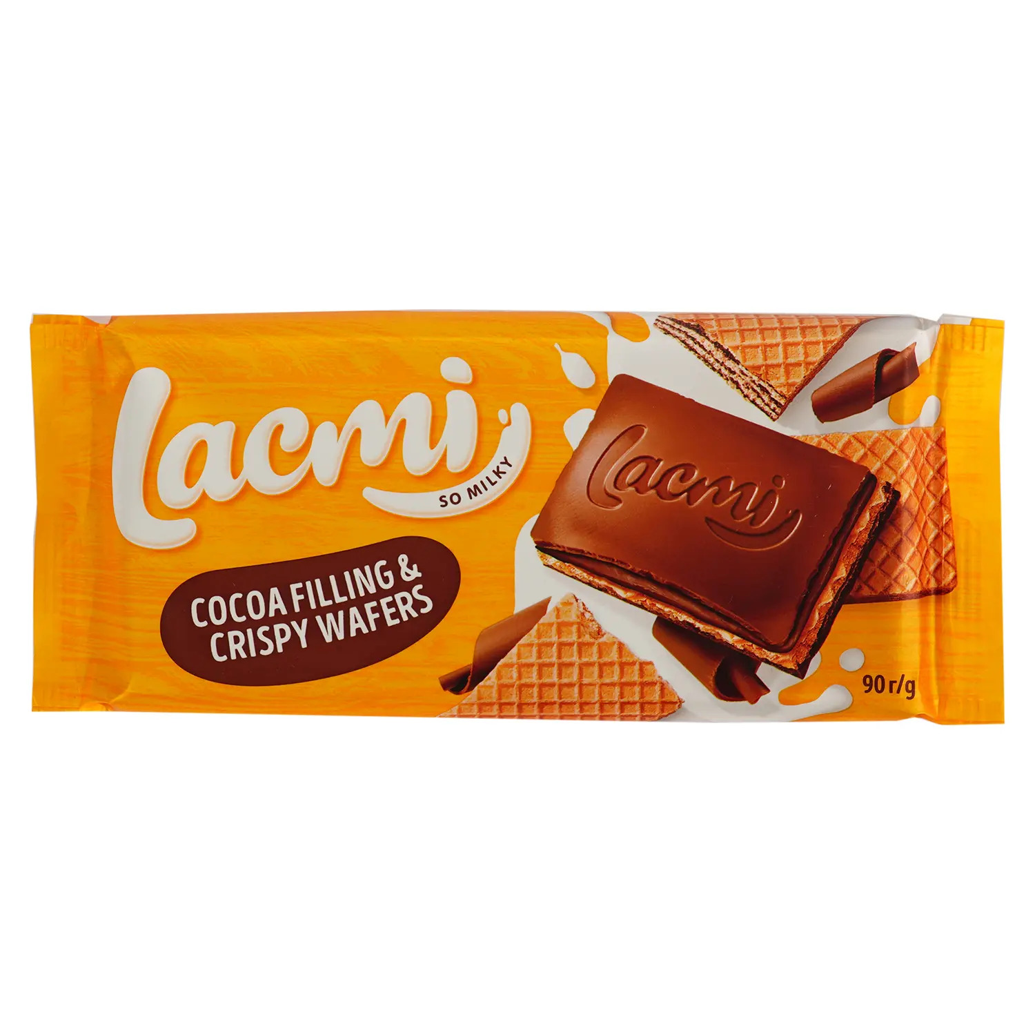 Шоколад Lacmi молочний шоколад+вафлі 90г